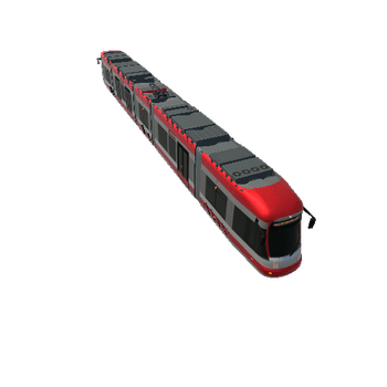 Low Poly Tram 5 attach mesh